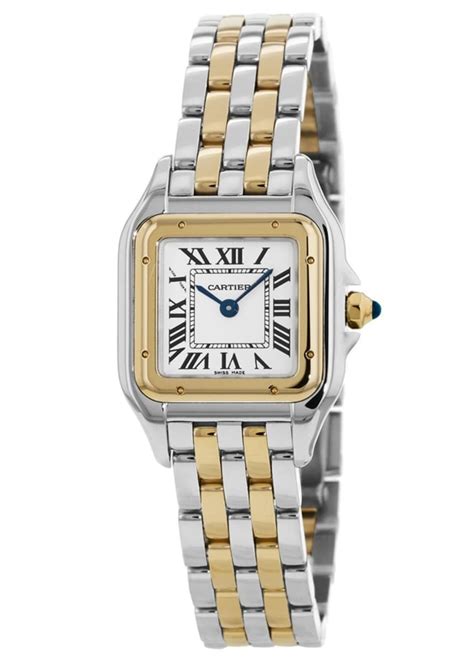 silver cartier watch|stainless steel cartier watch women.